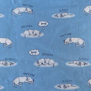 Sleepy dogs print fabric quilts baby child kids room - Magic Moon- two yards